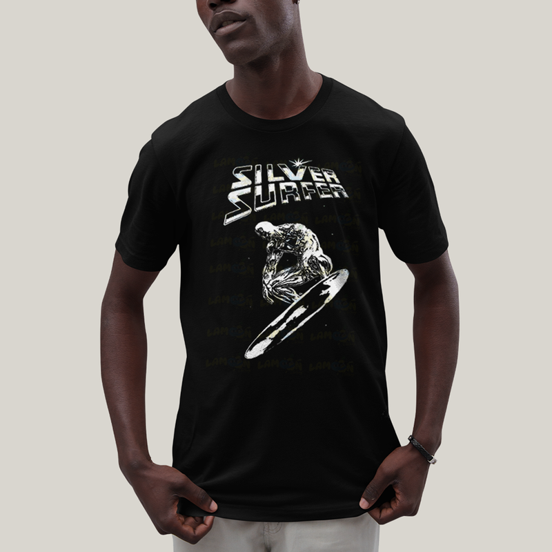 Camiseta Algodão Unissex T shirt Quarteto Fantástico O Surfista Prateado 1