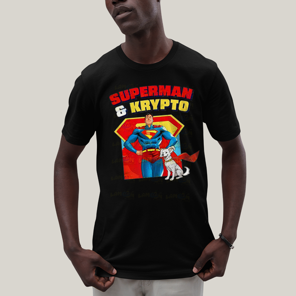 Camiseta Algodão Unissex T shirt Superman & Krypto Best Friend 1