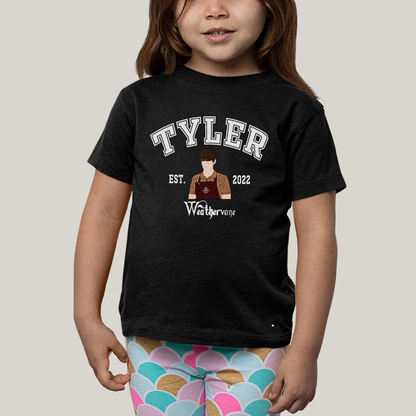Camiseta Infantil Algodão Unissex T shirt Wandinha Tyler Est 2022