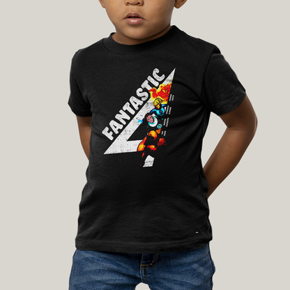 Camiseta Infantil Algodão Unissex T shirt Quarteto Fantástico Fantastic 4