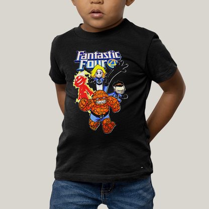 Camiseta Infantil Algodão Unissex T shirt Quarteto Fantástico Infantil