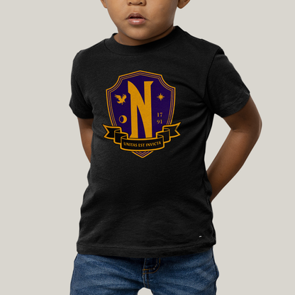 Camiseta Infantil Algodão Unissex T shirt Wandinha Unitas Est Invicta