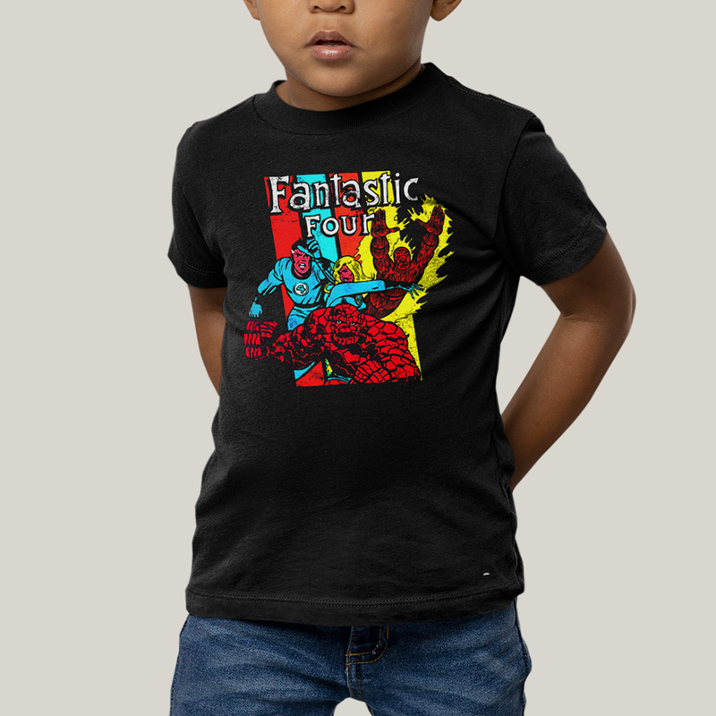 Camiseta Infantil Algodão Unissex T shirt Quarteto Fantástico Era de Prata 2