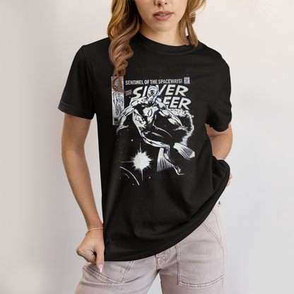Camiseta Algodão Unissex T shirt Quarteto Fantástico O Surfista Prateado