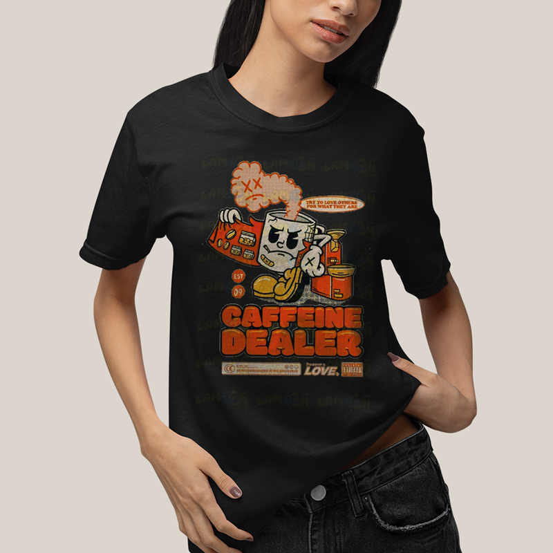 Camiseta Algodão Unissex T shirt Traficante de Cafeina