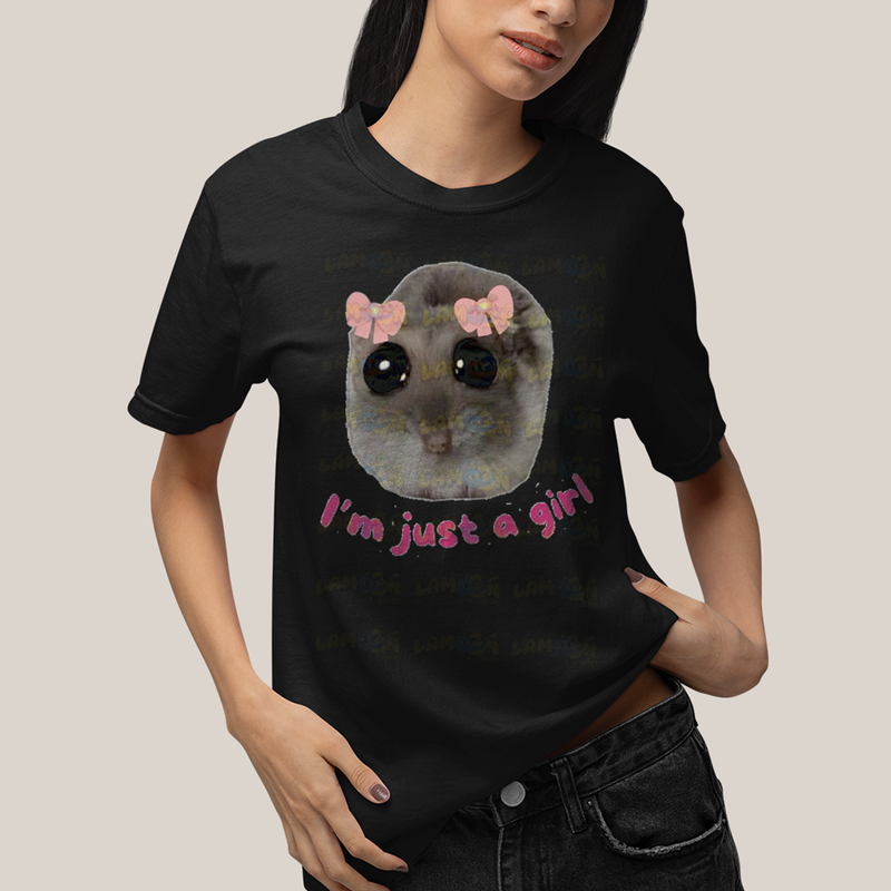 Camiseta Algodão Unissex T shirt Ratinho Sou Apenas Uma Garota