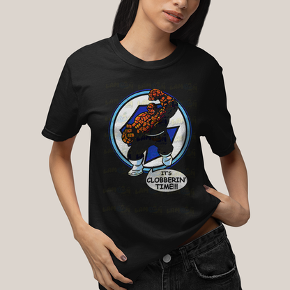 Camiseta Algodão Unissex T shirt Quarteto Fantástico O Coisa Tá na Hora do Pau