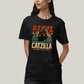 Camiseta Algodão Unissex T shirt Gato Catzilla Godzilla Meme