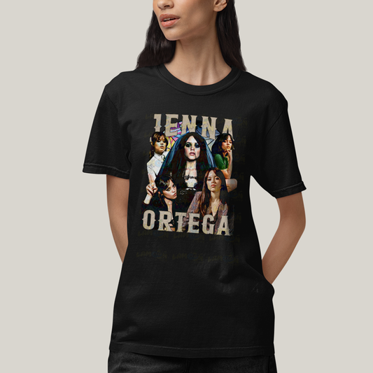 Camiseta Algodão Unissex T shirt Wandinha Jenna Ortega Atriz