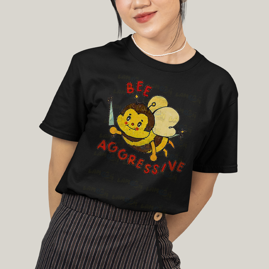 Camiseta Algodão Unissex T shirt Abelha Agressiva