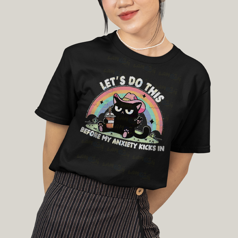 Camiseta Algodão Unissex T shirt Gato Let's Do This