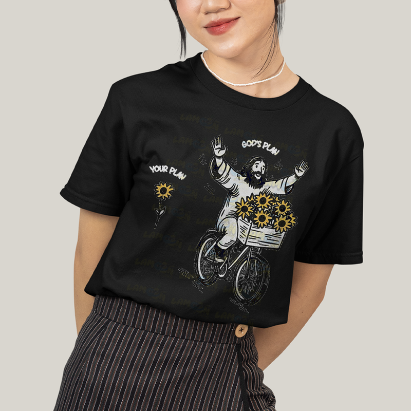 Camiseta Algodão Unissex T shirt Jesus Plano de Deus
