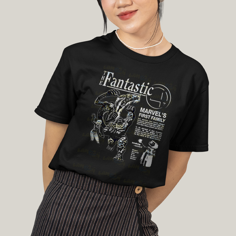 Camiseta Algodão Unissex T shirt The Fantastic Four First Family
