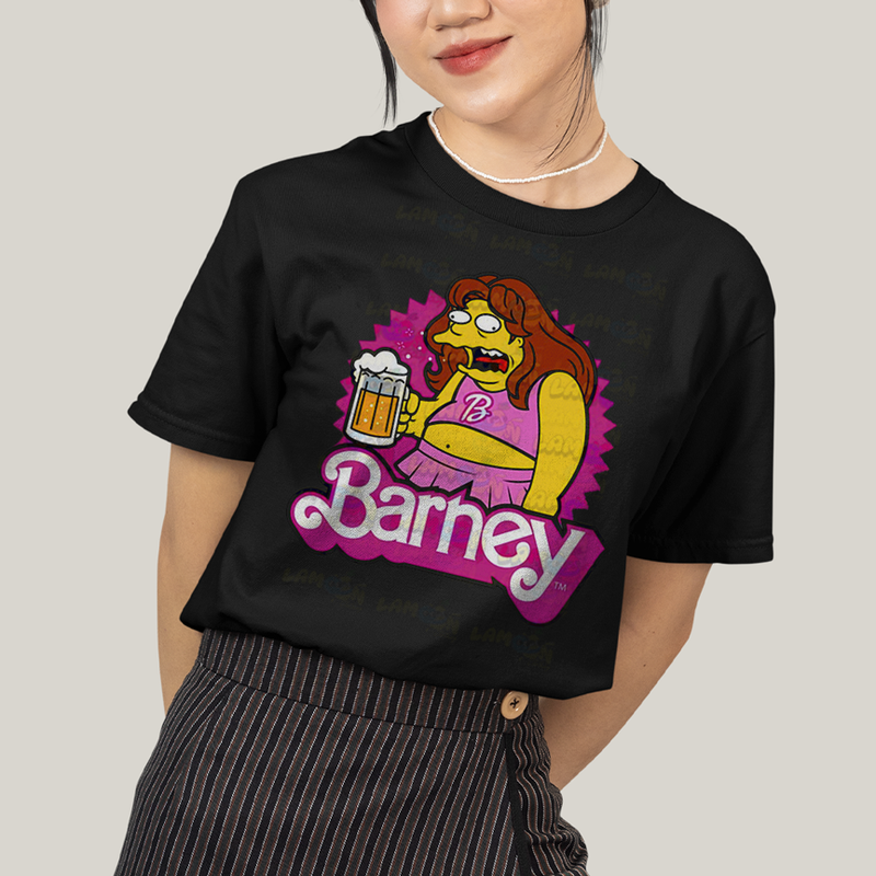 Camiseta Algodão Unissex T shirt Simpsons Barney Beer Barbie