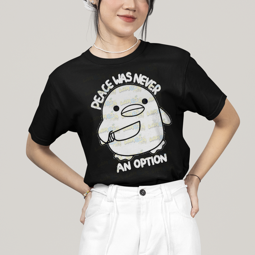 Camiseta Algodão Unissex T shirt A Paz Nunca Foi Opção Meme