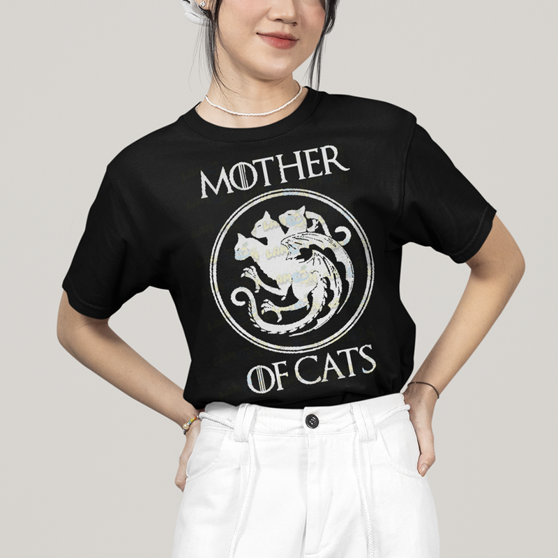 Camiseta Algodão Unissex T shirt Mother of Cats