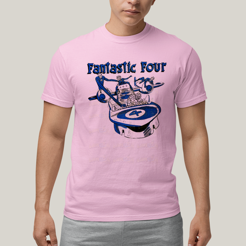 Camiseta Algodão Unissex T shirt Quarteto Fantástico Nave