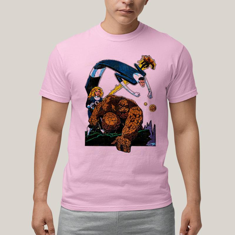 Camiseta Algodão Unissex T shirt O Quarteto Fantástico Cartoon