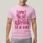 Camiseta Algodão Unissex T shirt Karma Is a Cat Pink