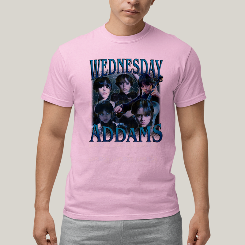 Camiseta Algodão Unissex T shirt Wandinha Wednesday Adams