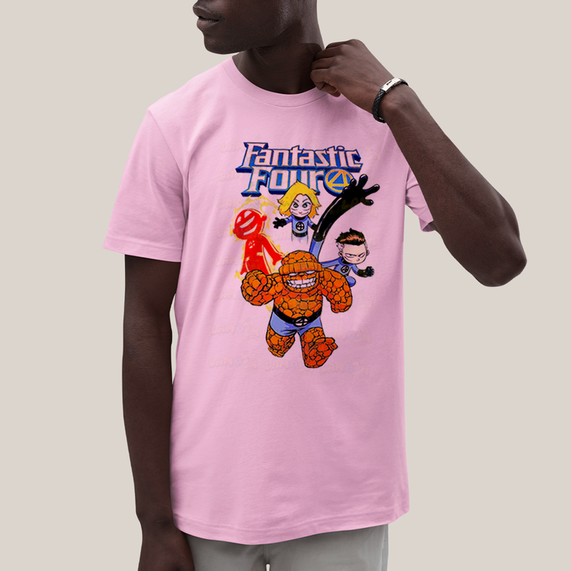 Camiseta Algodão Unissex T shirt Quarteto Fantástico Infantil