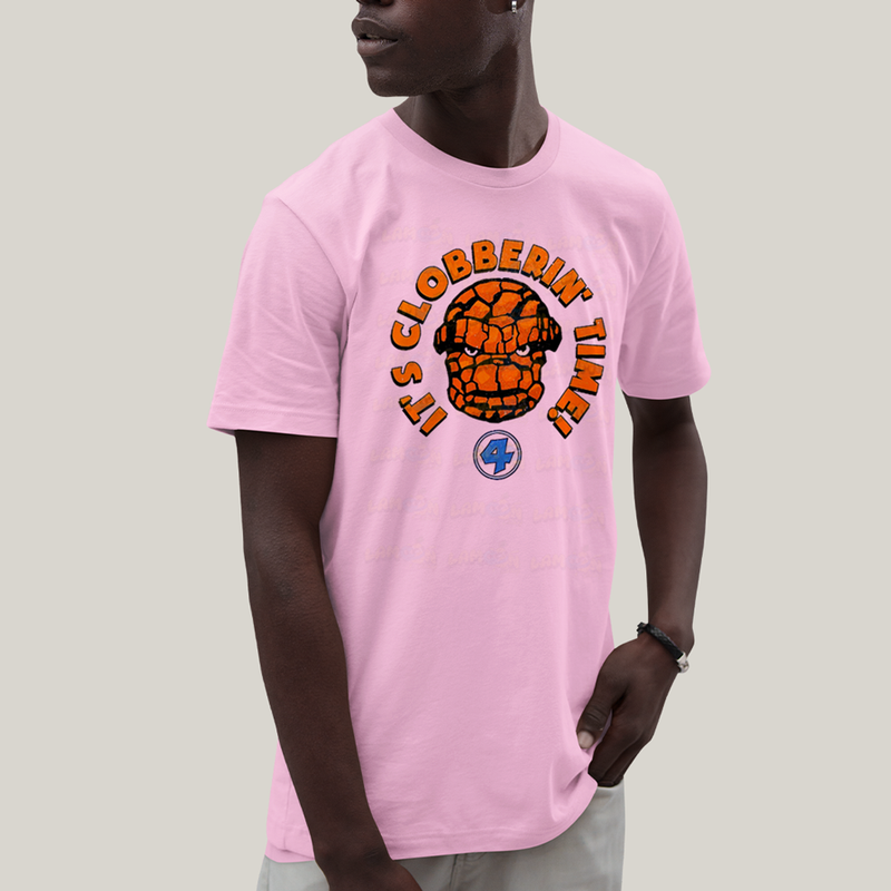 Camiseta Algodão Unissex T shirt Quarteto Fantástico O Coisa Tá na Hora do Pau 1