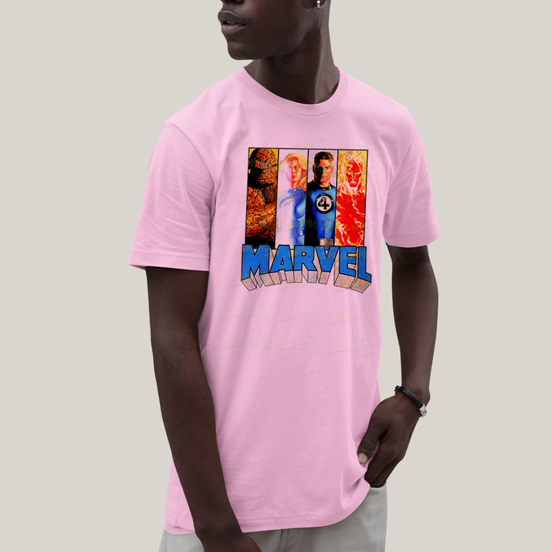 Camiseta Algodão Unissex T shirt Quarteto Fantástico Marvell Retrô