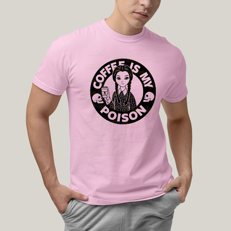 Camiseta Algodão Unissex T shirt Wandinha Café é Meu Veneno