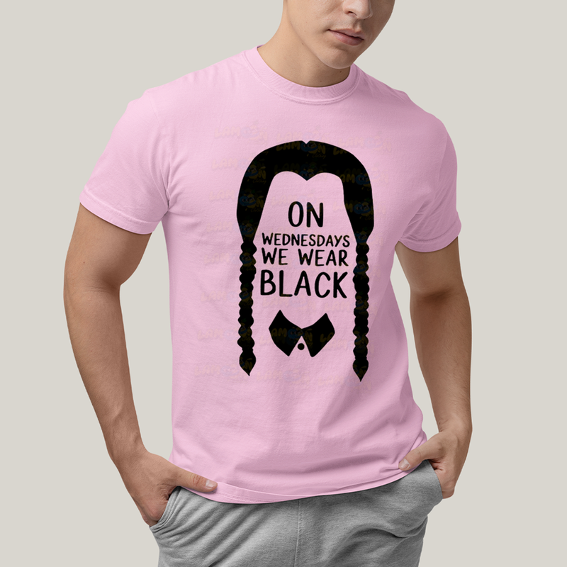 Camiseta Algodão Unissex T shirt Wandinha Na Quarta Feira Usamos Preto