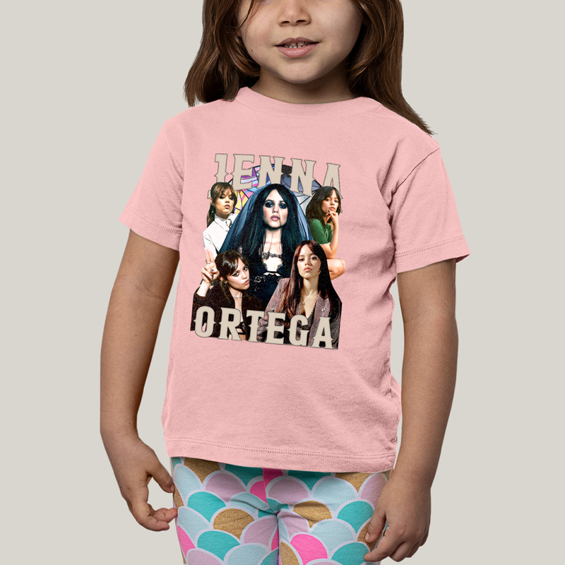 Camiseta Infantil Algodão Unissex T shirt Wandinha Jenna Ortega Atriz