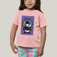 Camiseta Infantil Algodão Unissex T shirt Wandinha Fundo Roxo