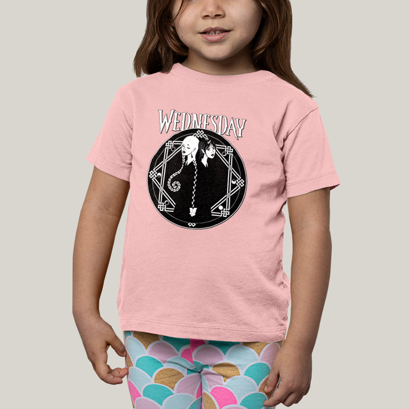 Camiseta Infantil Algodão Unissex T shirt Wandinha Wednesday Black White