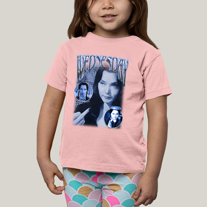 Camiseta Infantil Algodão Unissex T shirt Wandinha Retrô