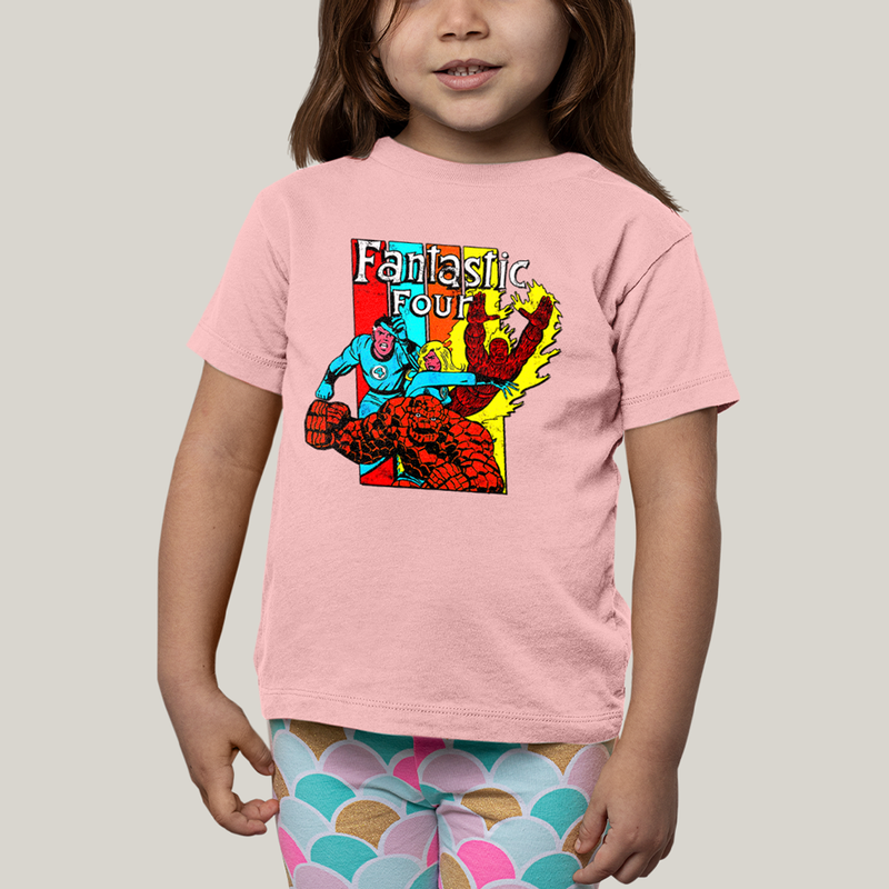 Camiseta Infantil Algodão Unissex T shirt Quarteto Fantástico Era de Prata 2