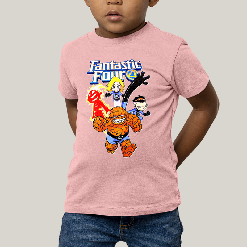 Camiseta Infantil Algodão Unissex T shirt Quarteto Fantástico Infantil