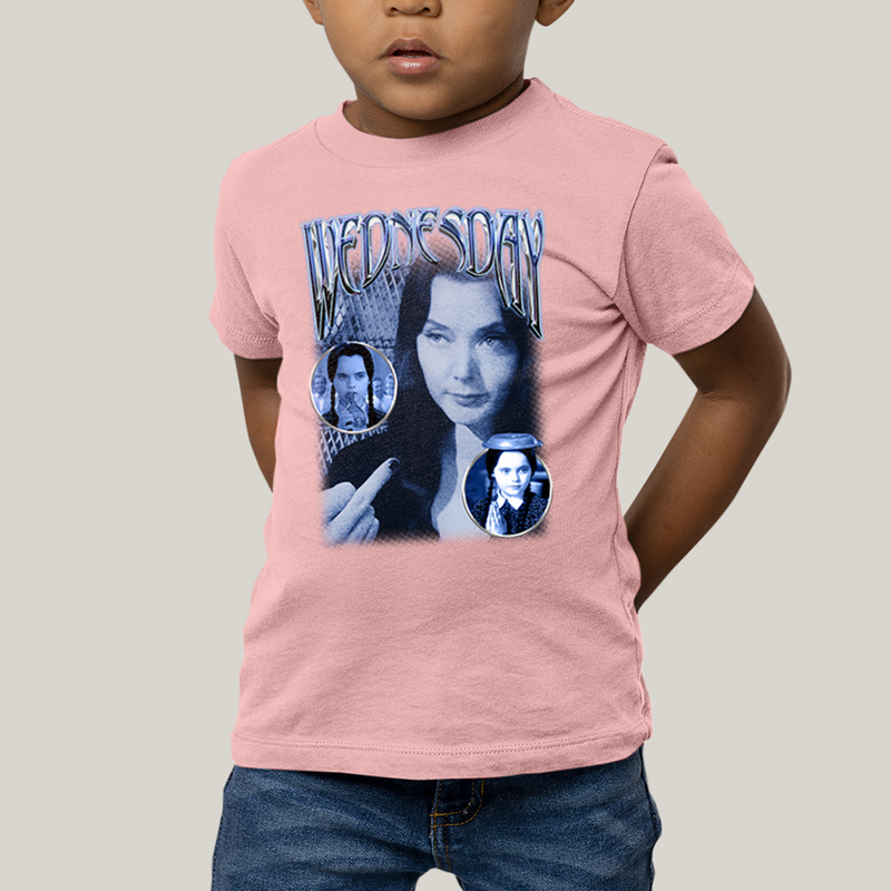 Camiseta Infantil Algodão Unissex T shirt Wandinha Retrô