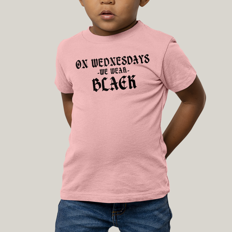 Camiseta Infantil Algodão Unissex T shirt Wandinha Na Quarta Feira Usamos Preto 1