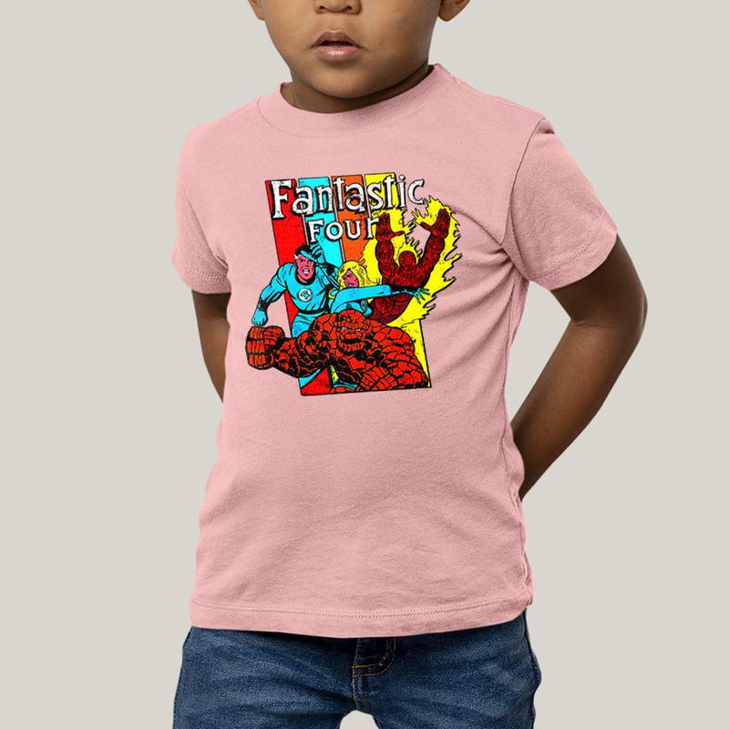 Camiseta Infantil Algodão Unissex T shirt Quarteto Fantástico Era de Prata 2