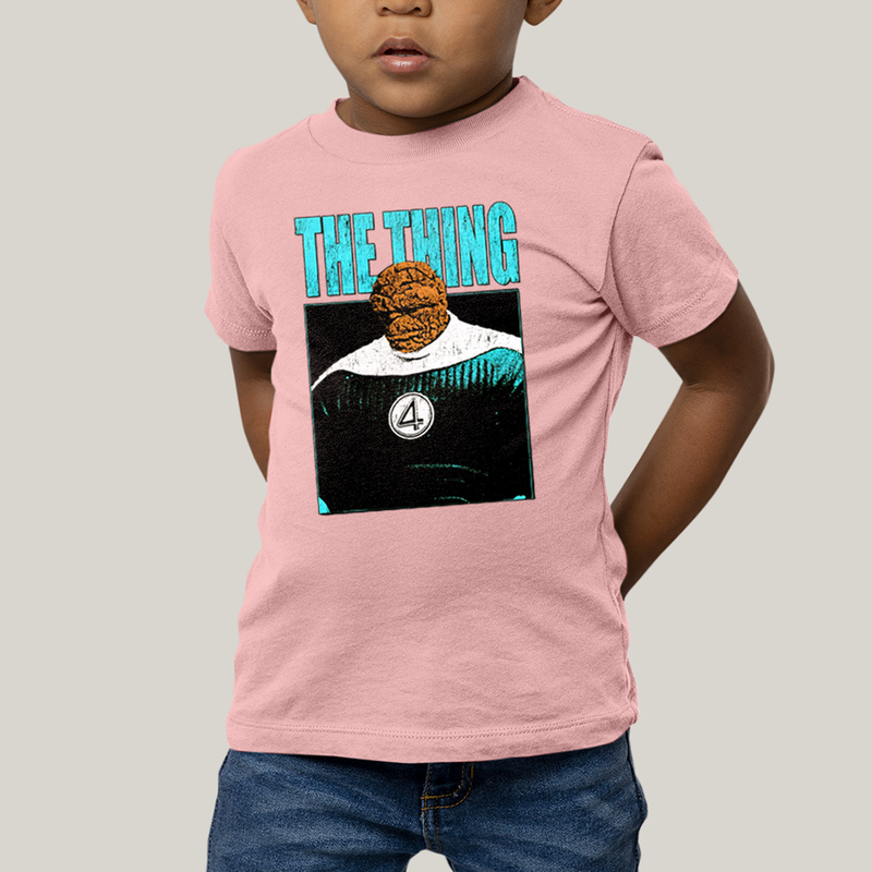 Camiseta Infantil Algodão Unissex T shirt Quarteto Fantástico Primeiros Passos The Thing O Coisa