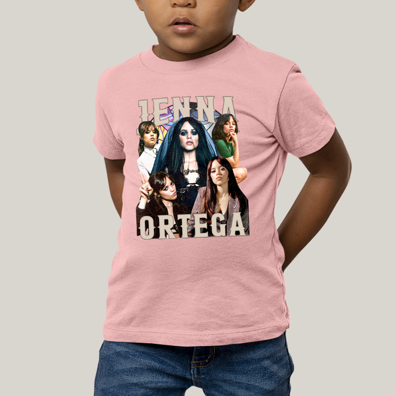 Camiseta Infantil Algodão Unissex T shirt Wandinha Jenna Ortega Atriz