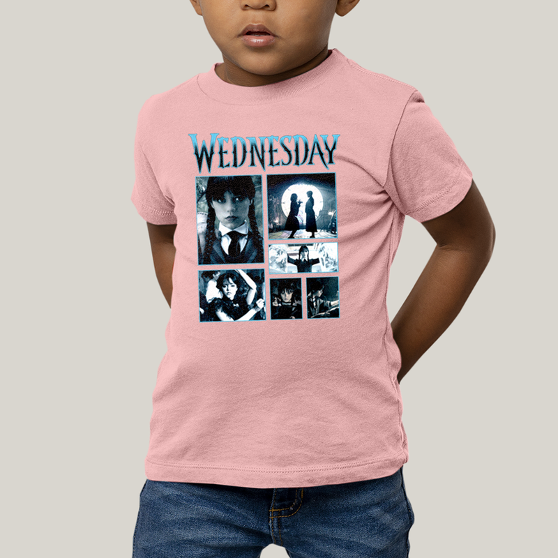 Camiseta Infantil Algodão Unissex T shirt Wandinha Wednesday 1