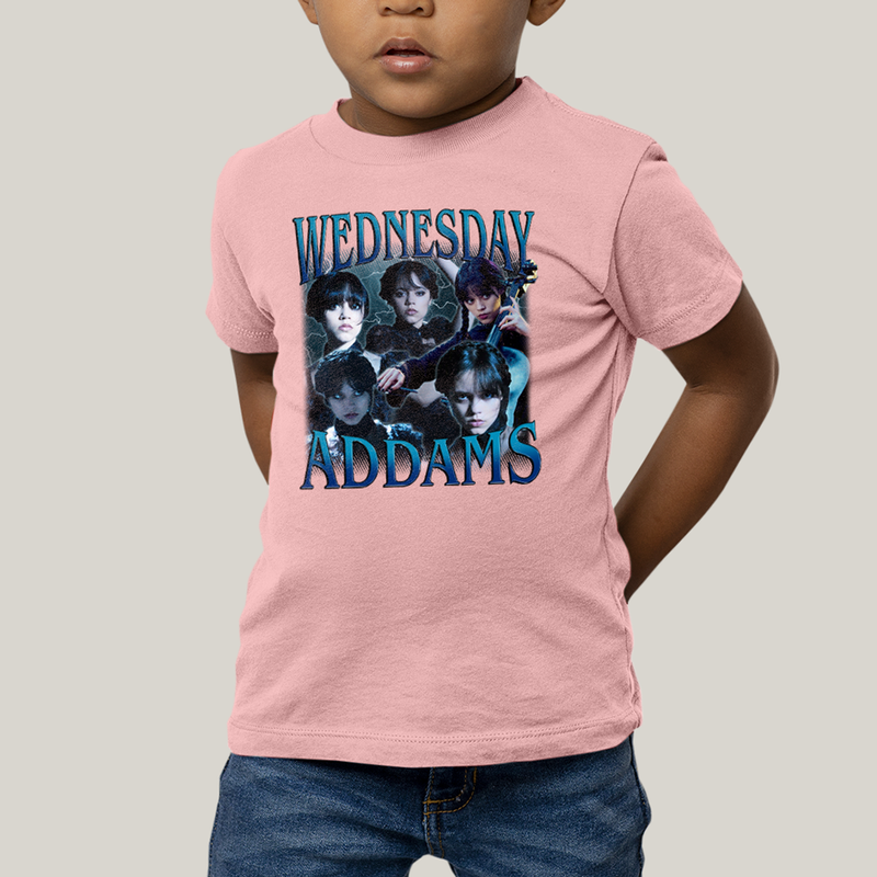 Camiseta Infantil Algodão Unissex T shirt Wandinha Wednesday Adams