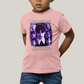 Camiseta Infantil Algodão Unissex T shirt Wandinha Roxo Wednesday Eu Não Sou Estranho, Todo Mundo é