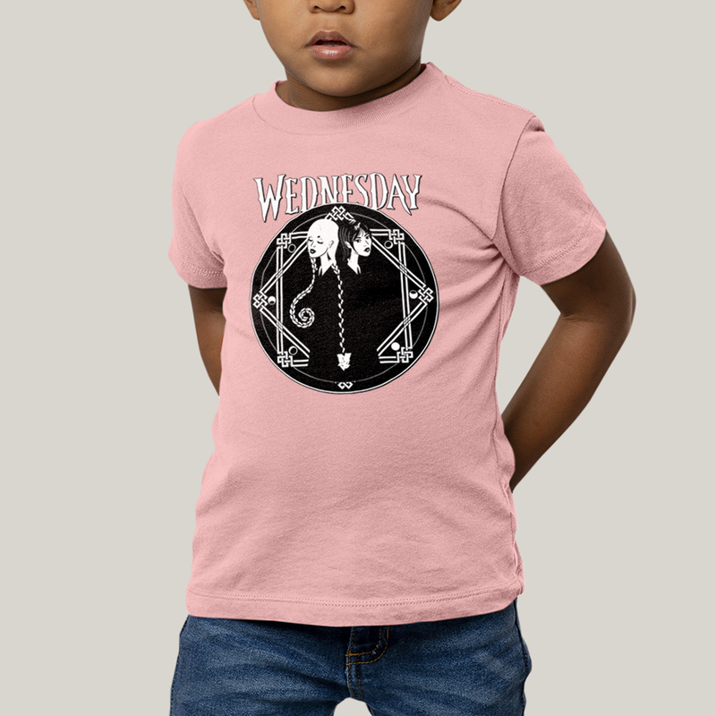 Camiseta Infantil Algodão Unissex T shirt Wandinha Wednesday Black White