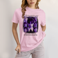 Camiseta Algodão Unissex T shirt Wandinha Roxo Wednesday Eu Não Sou Estranho, Todo Mundo é