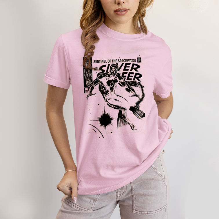 Camiseta Algodão Unissex T shirt Quarteto Fantástico O Surfista Prateado