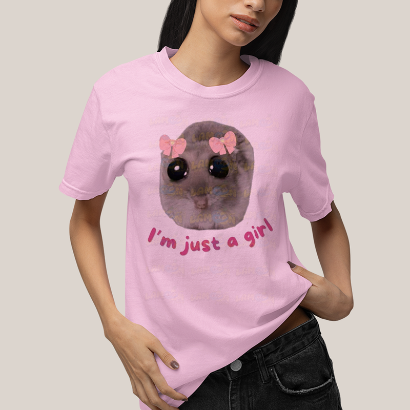 Camiseta Algodão Unissex T shirt Ratinho Sou Apenas Uma Garota