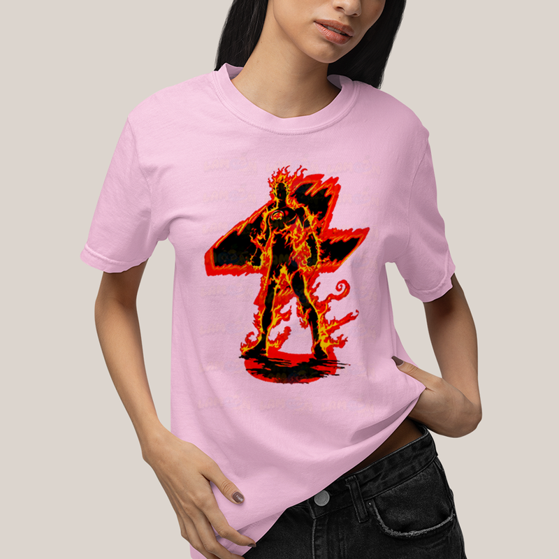 Camiseta Algodão Unissex T shirt Quarteto Fantástico Tocha Humana 4