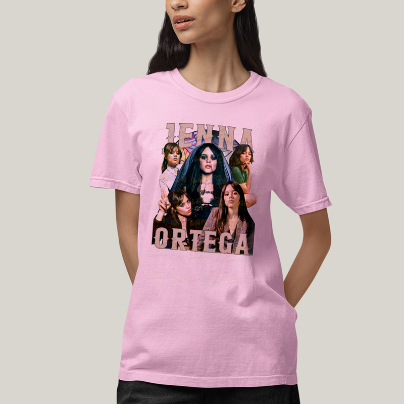 Camiseta Algodão Unissex T shirt Wandinha Jenna Ortega Atriz