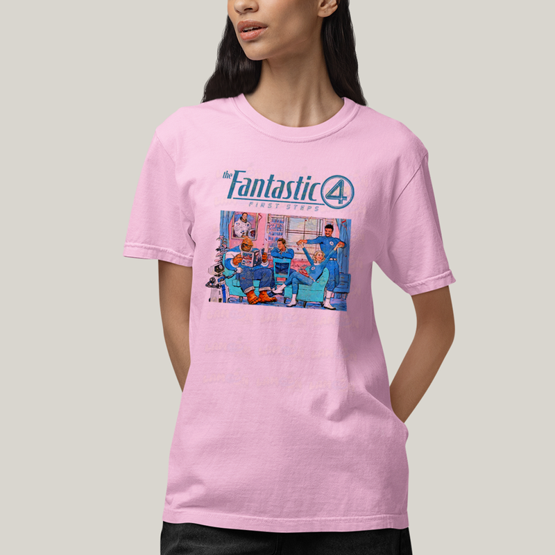 Camiseta Algodão Unissex T shirt The Fantastic Four First Steps 1